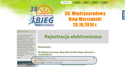 Desktop Screenshot of biegwarcianski.pl